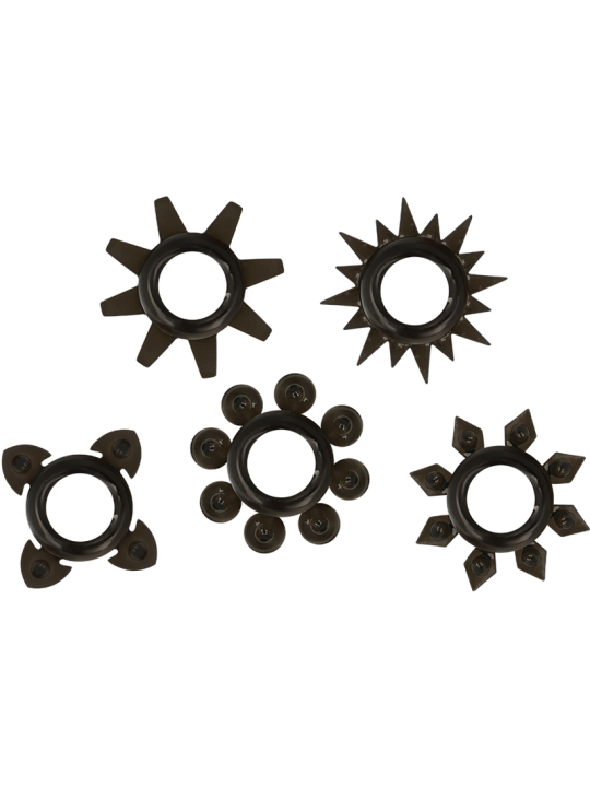 OHMAMA SET 5 ANILLOS SILICONA TESTICULOS Y PENE