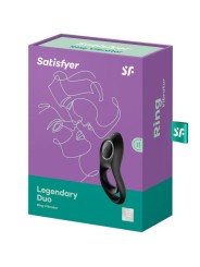 SATISFYER LEGENDARY DUO ANILLO VIBRADOR NEGRO
