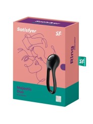 SATISFYER MAJESTIC DUO ANILLO VIBRADOR NEGRO