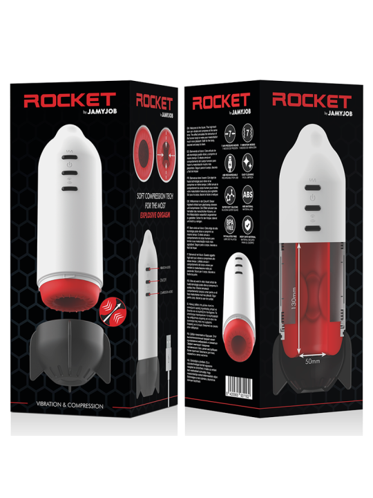 JAMYJOB ROCKET MASTURBADOR TECNOLOGIA SOFT COMPRESSION Y VIBRACION
