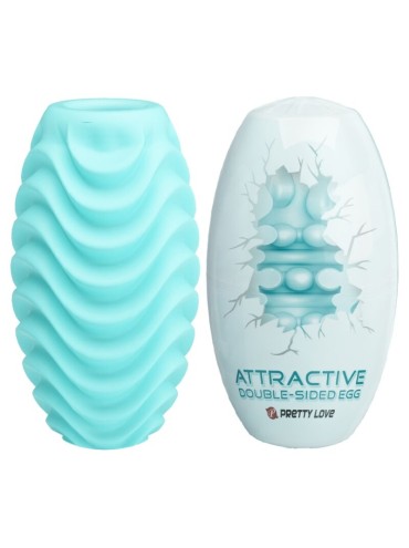 PRETTY LOVE HUEVO MASTURBADOR DOBLE CARA TURQUESA