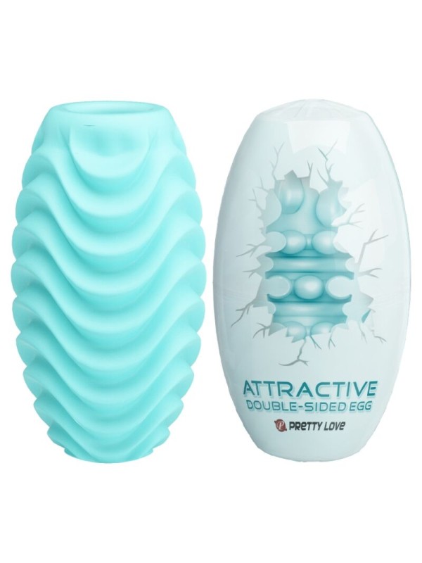 PRETTY LOVE HUEVO MASTURBADOR DOBLE CARA TURQUESA