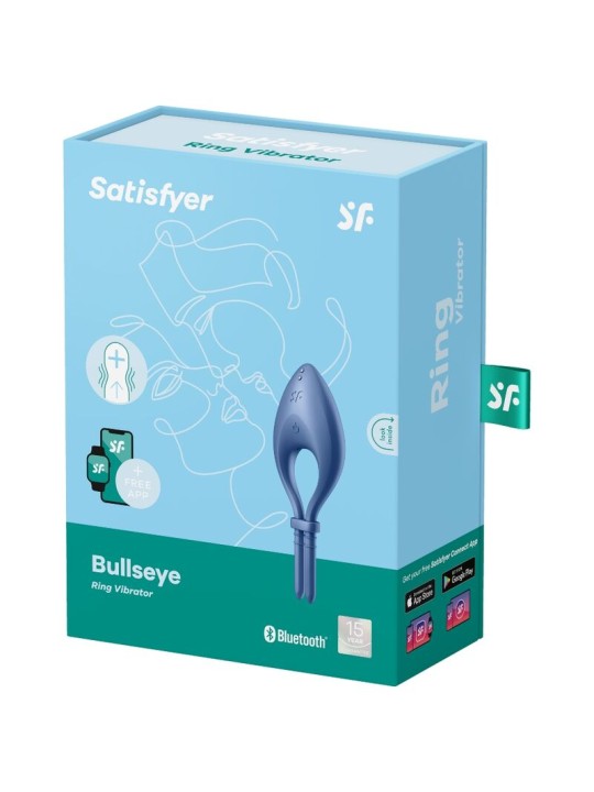 SATISFYER BULLSEYE ANILLO VIBRADOR APP AZUL