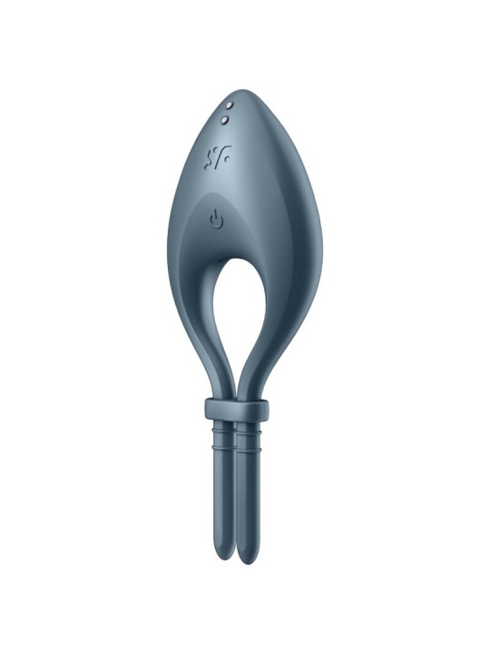 SATISFYER BULLSEYE ANILLO VIBRADOR APP GRIS