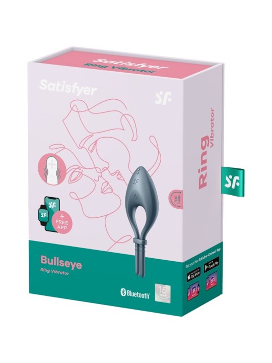 SATISFYER BULLSEYE ANILLO VIBRADOR APP GRIS