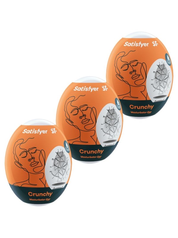 SATISFYER 3 HUEVOS MASTURBADORES CRUNCHY