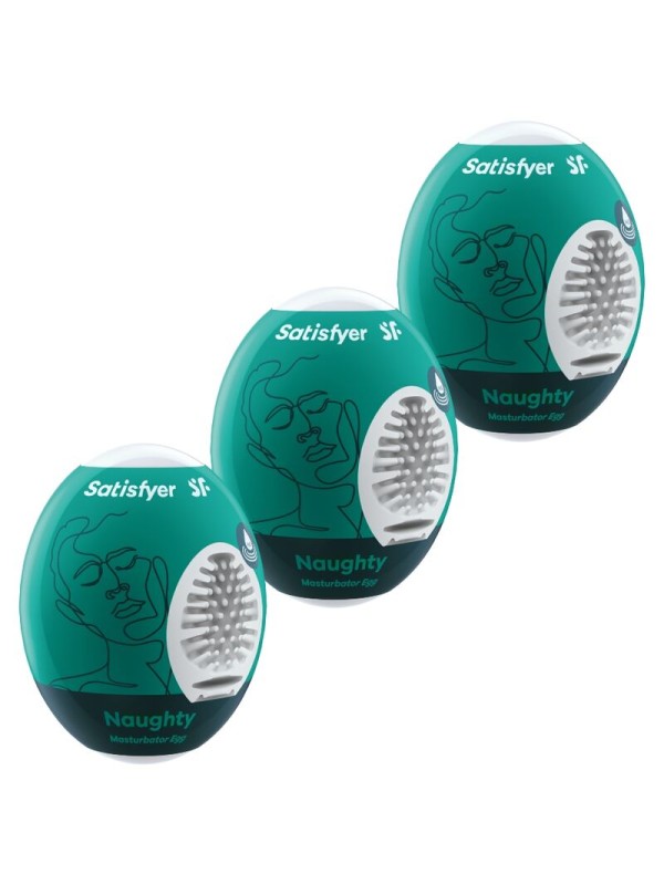 SATISFYER 3 HUEVOS MASTURBADORES NAUGHTY