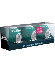 SATISFYER 3 HUEVOS MASTURBADORES NAUGHTY