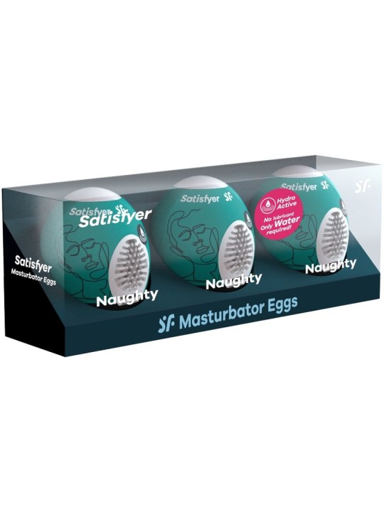 SATISFYER 3 HUEVOS MASTURBADORES NAUGHTY