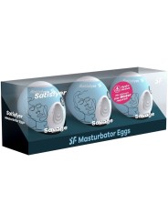 SATISFYER 3 HUEVOS MASTURBADORES SAVAGE