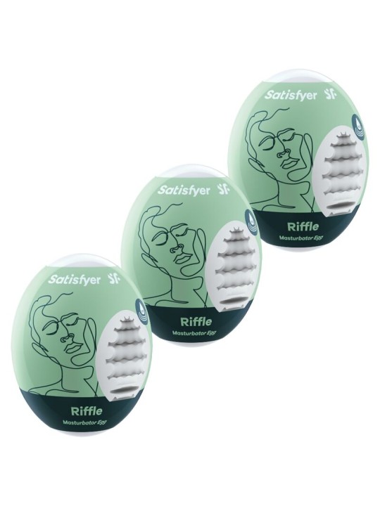 SATISFYER 3 HUEVOS MASTURBADORES RIFFLE