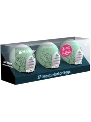 SATISFYER 3 HUEVOS MASTURBADORES RIFFLE