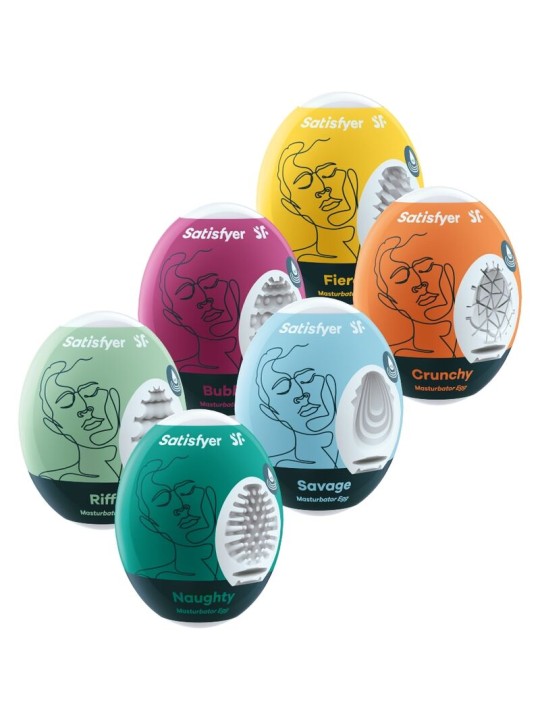 SATISFYER HUEVOS MASTURBADORES PACK 6 UNIDADES