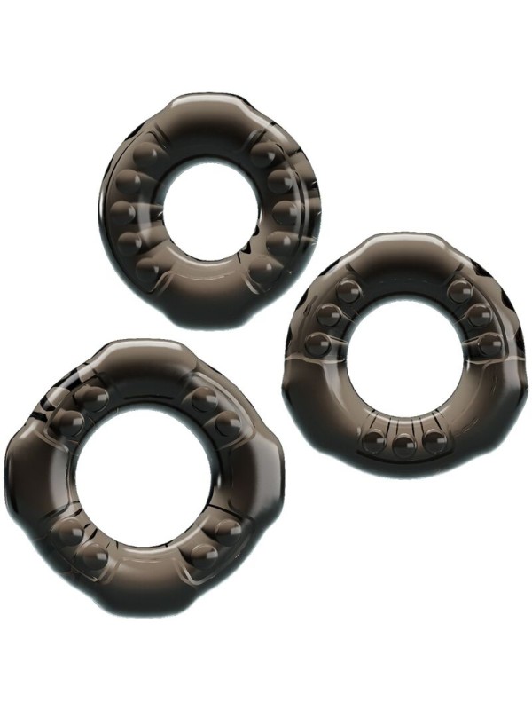 BAILE COCK RINGS YVONNE SET 3 ANILLOS PENE