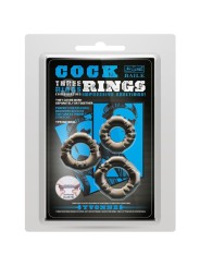 BAILE COCK RINGS YVONNE SET 3 ANILLOS PENE
