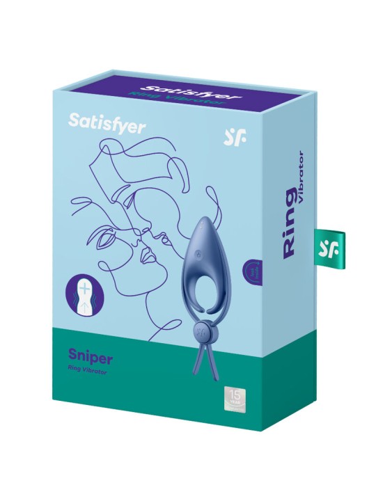 SATISFYER SNIPER ANILLO VIBRADOR NEGRO