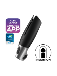 SATISFYER POWER MASTURBATOR NEGRO Y PLATA