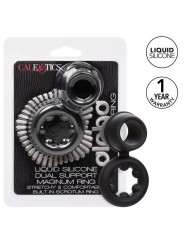 CALEXOTICS ALPHA DUAL MAGNUM RING NEGRO