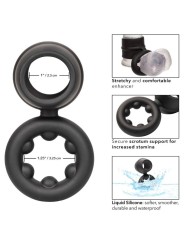 CALEXOTICS ALPHA DUAL MAGNUM RING NEGRO