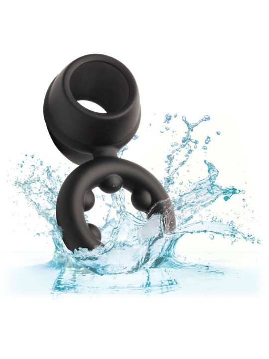 CALEXOTICS ALPHA DUAL MAGNUM RING NEGRO