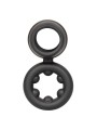 CALEXOTICS ALPHA DUAL MAGNUM RING NEGRO