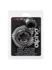 CALEXOTICS ALPHA DUAL MAGNUM RING NEGRO