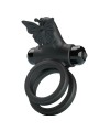 PRETTY LOVE DOBLE ANILLO VIBRADOR CON ESTIMULADOR NEGRO