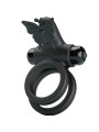 PRETTY LOVE DOBLE ANILLO VIBRADOR CON ESTIMULADOR NEGRO