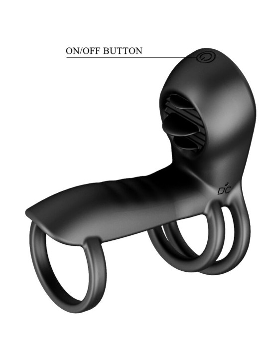 PRETTY LOVE JAMMY FUNDA DE PENE 12 VIBRACIONES CON LENGUA RECARGABLE SILICONA