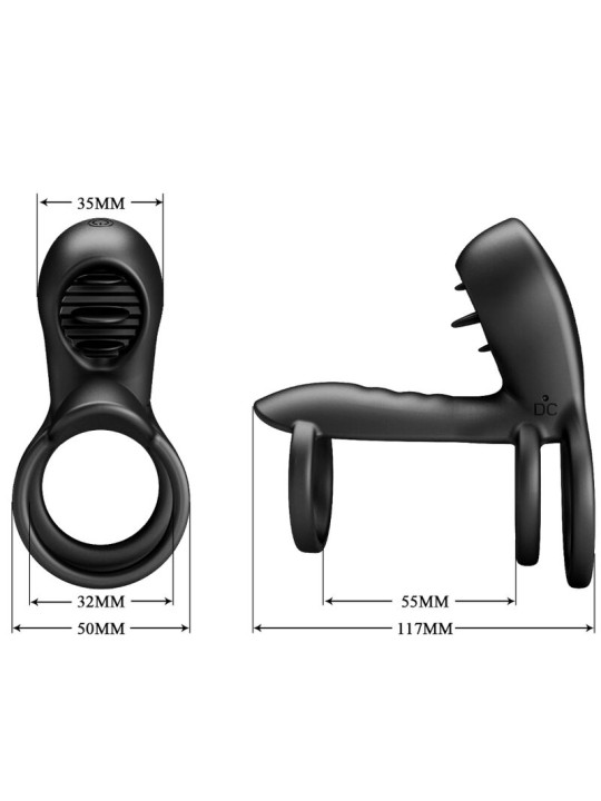 PRETTY LOVE JAMMY FUNDA DE PENE 12 VIBRACIONES CON LENGUA RECARGABLE SILICONA