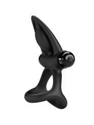 PRETTY LOVE ANILLO VIBRADOR 10 VIBRACIONES SILICONA NEGRO