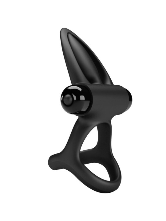 PRETTY LOVE ANILLO VIBRADOR 10 VIBRACIONES SILICONA NEGRO