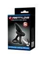 PRETTY LOVE ANILLO VIBRADOR 10 VIBRACIONES SILICONA NEGRO