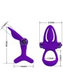 PRETTY LOVE ANILLO VIBRADOR 10 VIBRACIONES SILICONA VIOLETA