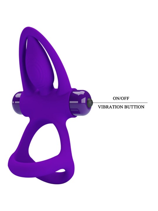PRETTY LOVE ANILLO VIBRADOR 10 VIBRACIONES SILICONA VIOLETA