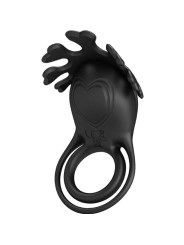 PRETTY LOVE RUBEN ANILLO VIBRADOR 7 VIBRACIONES SILICONA NEGRO