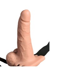 FETISH FANTASY SERIES ARNES AJUSTABLE CONTROL REMOTO PENE REALISTICO CON TESTICULOS RECARGABLE Y VIBRADOR 15 CM