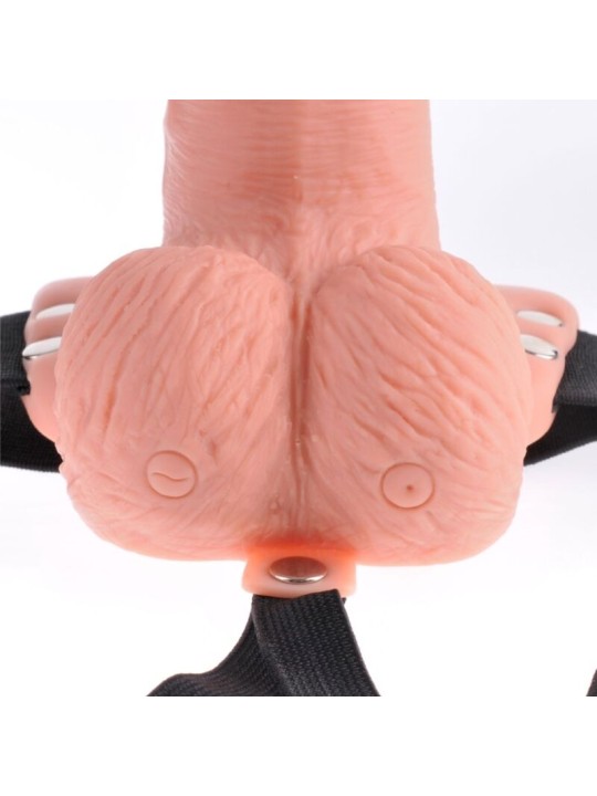 FETISH FANTASY SERIES ARNES AJUSTABLE CONTROL REMOTO PENE REALISTICO CON TESTICULOS RECARGABLE Y VIBRADOR 15 CM