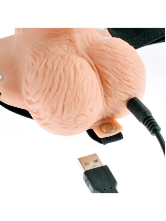 FETISH FANTASY SERIES ARNES AJUSTABLE CONTROL REMOTO PENE REALISTICO CON TESTICULOS RECARGABLE Y VIBRADOR 15 CM