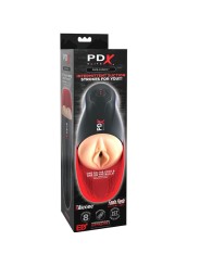 PDX ELITE MASTURBADOR STROKER FUCK O MATIC VAGINA DOBLE VIBRACION PENE TESTICULOS