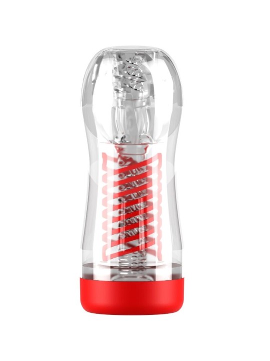 PDX ELITE MASTURBADOR STROKER VIEWTUBE 2 COMPRESION ESPIRAL TRANSPARENTE