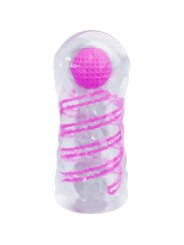 PRETTY LOVE MASTURBADOR MASCULINO FANTASY ESPIRAL INTERNA Y BOLAS TRANSPARENTE