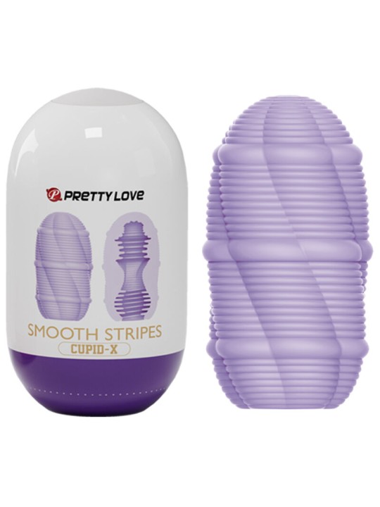 PRETTY LOVE HUEVO MASTURBADOR SMOOTH STRIPES CUPID