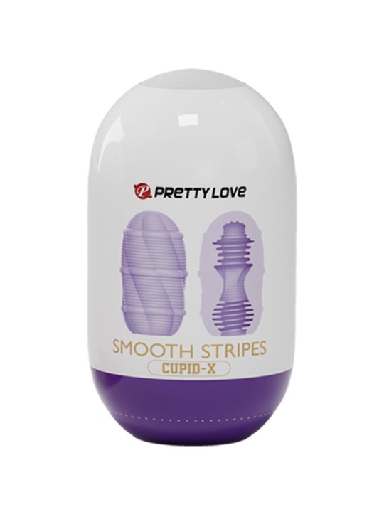 PRETTY LOVE HUEVO MASTURBADOR SMOOTH STRIPES CUPID