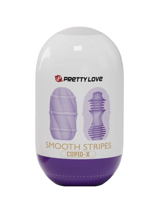 PRETTY LOVE HUEVO MASTURBADOR SMOOTH STRIPES CUPID