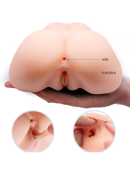 CRAZY BULL VAGINA Y ANO REALISTICOS DOBLE VIBRACION