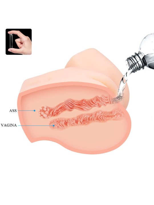 CRAZY BULL VAGINA Y ANO REALISTICOS DOBLE VIBRACION