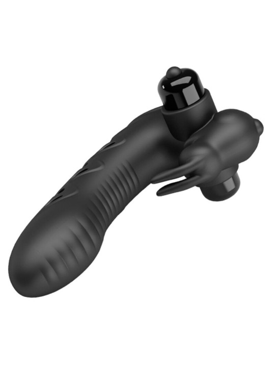 PRETTY LOVE VANCE FUNDA DEDO VIBRADOR CONEJO NEGRO