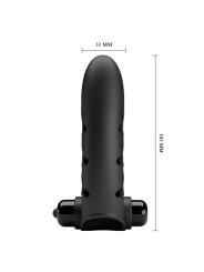 PRETTY LOVE VANCE FUNDA DEDO VIBRADOR CONEJO NEGRO