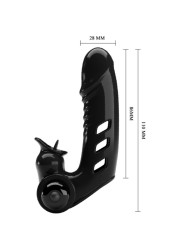 PRETTY LOVE CORBIN FUNDA DEDO VIBRADOR NEGRO